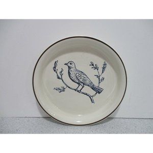 *Collectible 'rubel & co.' Cream Glazed with Blue Bird Design Round Plate